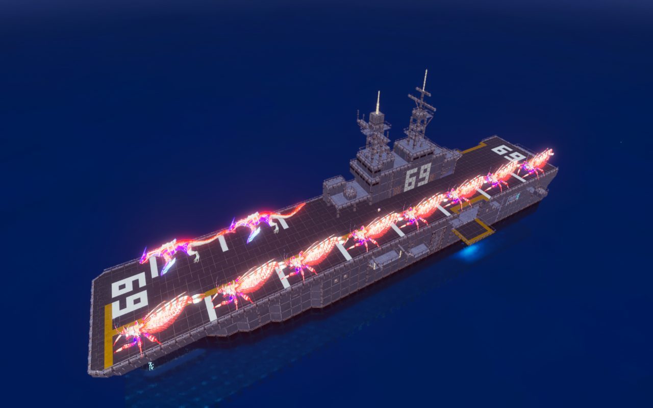 Naval build off the coast